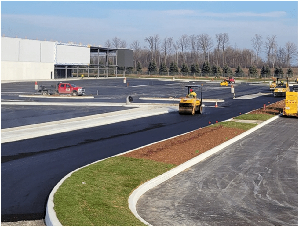 Paving an Asphalt Parking Lot
