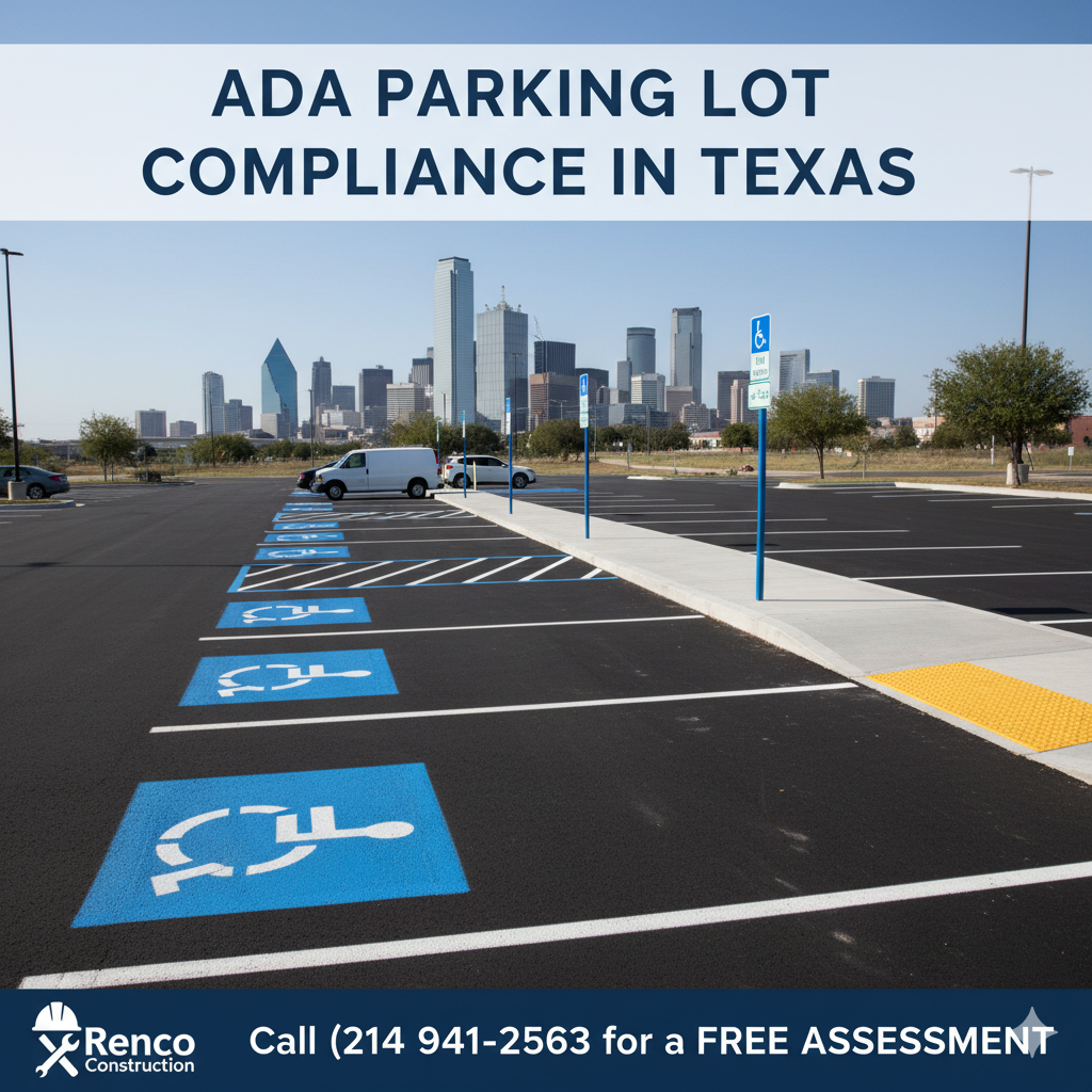 ADA parking lot compliance in Texas | Call (214) 941-2563